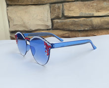 Load image into Gallery viewer, UB Designer Jeweled “Americana” Fashion Sunglasses
