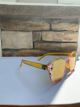 Load image into Gallery viewer, UB Designer Jeweled “Passion Lemonade” Sunglasses