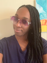 Load image into Gallery viewer, UB Designer “Purple Rain” Purple and Clear ombre Fashion Sunglasses