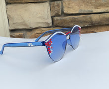 Load image into Gallery viewer, UB Designer Jeweled “Americana” Fashion Sunglasses
