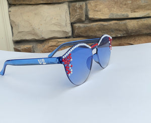 UB Designer Jeweled “Americana” Fashion Sunglasses