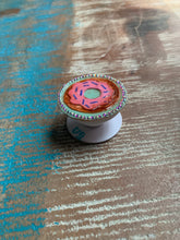 Load image into Gallery viewer, UB Designer jeweled pop socket “Sparkled Donut” -phone grip, phone accessory, phone stand
