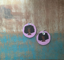 Load image into Gallery viewer, UB Designer Afrocentric “Afro Sista” Fashion earrings
