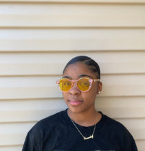 Load image into Gallery viewer, UB Designer Jeweled “Passion Lemonade” Sunglasses
