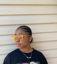 Load image into Gallery viewer, UB Designer Jeweled “Passion Lemonade” Sunglasses
