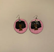 Load image into Gallery viewer, UB Designer Afrocentric “Afro Sista” Fashion earrings
