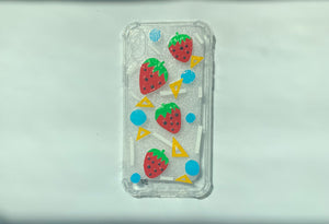 UB Designer IPhone XR “Strawberry Parade” TPU case with Acrylic back