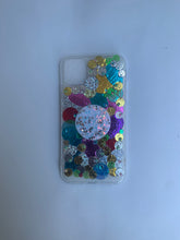 Load image into Gallery viewer, UB Designer Iphone 11 “Mardi Gras on Mars” TPU soft phone case with glitter pop socket
